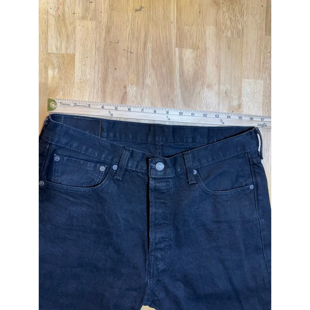 Levi's 501 Original Fit Jeans Men's W34 L32 Black Button Fly 100% Cotton